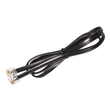 Phone Cord 3.28FT Telephone Cable Phone Line Cord RJ11 6P6C Plugs Black 1pcs