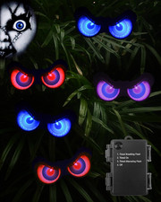 Halloween Decorations, 5 Pack Glowing Flashing LED Eye Lights for Indoor/Outdo