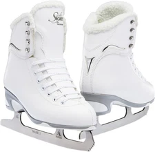 Jackson Ultima SoftSkate Figure Ice Skates for Women's - White/Fleece, Size 9