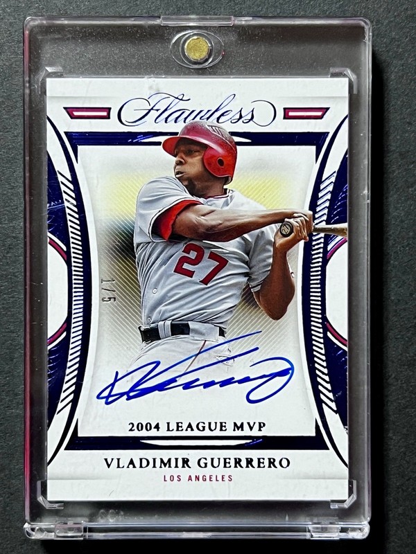 2022 Panini Flawless VLADIMIR GUERRERO Auto 1/5 FA-VG MVP Achievements Angels