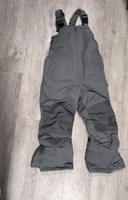 Lands End Size 6 Youth Kids Ski Snow Bibs Insulated Gray