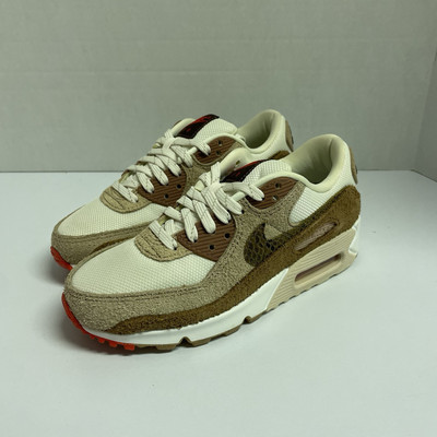 Nike Air Max 90 AMD Brown Snakeskin DX9502 100 Size 5 Women Brown White Sneakers