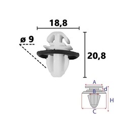 Clip d'ameublement pour MERCEDES SPRINTER 907/910/eSprinter 06.18-