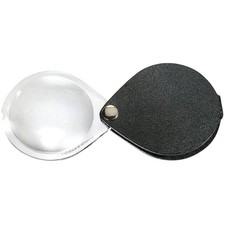 Eschenbach 1752160 Leather Hand Magnifier 3.5x Dia60mm Red Pocket-Sized