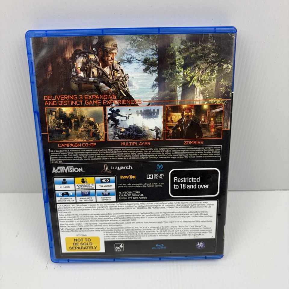 Call of Duty Black Ops 3 III - Sony PlayStation 4 - PS4 Game - VGC - image 2 of 4