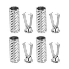 Shoelace Tips, 4Pcs Shoelace Head Tips for Shoes String, Silver Tone Style B