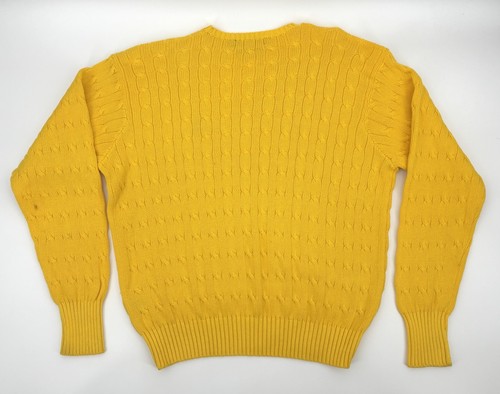 Vintage Polo Golf Ralph Lauren Men’s Size XL Sweater Yellow Cable Knit Cotton by Ralph Lauren, Size XL, $39.95 - Photo 2