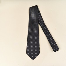 Brooks Brothers Makers Silk Tie Black Geometric XL 62" Long USA
