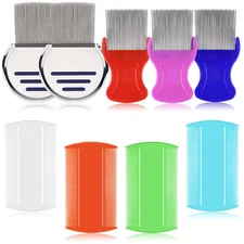 LABOTA 9 Pcs Lice Combs, Flea Combs, Hair Comb Double Sided Fine Tooth Combs, Re