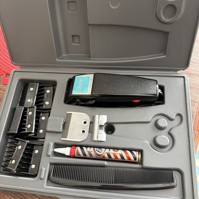 Vintage Oster Model 606 Adjustable Hair Clipper Kit with Case & Attachments