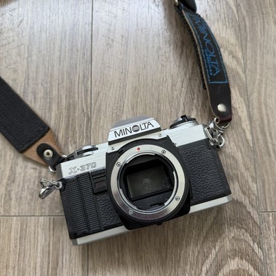 VTG Minolta X-370 35mm Film Camera AS IS UNTESTED W Strap