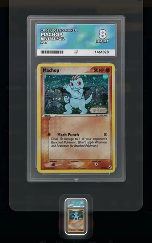 Pokémon TCG Machop Legend Maker Reverse Holo Card 57/92 Stamped Ace 8