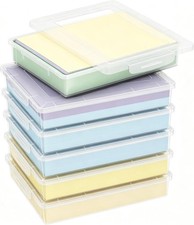 6 Pack Paper Organizer Storage, 12x9 Multi-Purpose Plastic File Box with