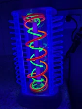 Vintage 90s Neon Blacklight CD Rack Lamp - Holds 24 CDS - Outstanding Condition 