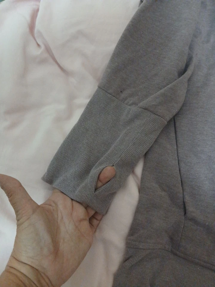 Pullover RBX Live Life Active para mujer capucha cuello agujeros para los pulgares púrpura claro talla 2X Foto 2 de 4