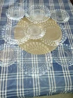Anchor Hocking Depression Glass, Clear Glass Plates 4 Dinner And 5 Salad Plates