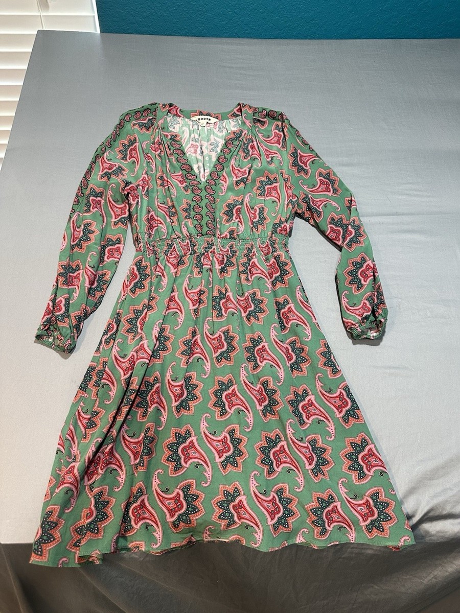 boden green and pink dress Elodie Jersey Maxi Dress-Green, Ornamental Floweret main image 1