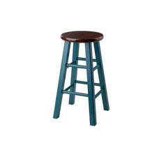 Winsome Ivy Counter Stool, Rustic Teal and Walnut