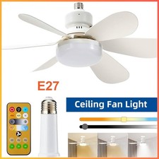 Socket Ceiling Fans With Lights And Remote- Socket Fan Light With Dimmable LED