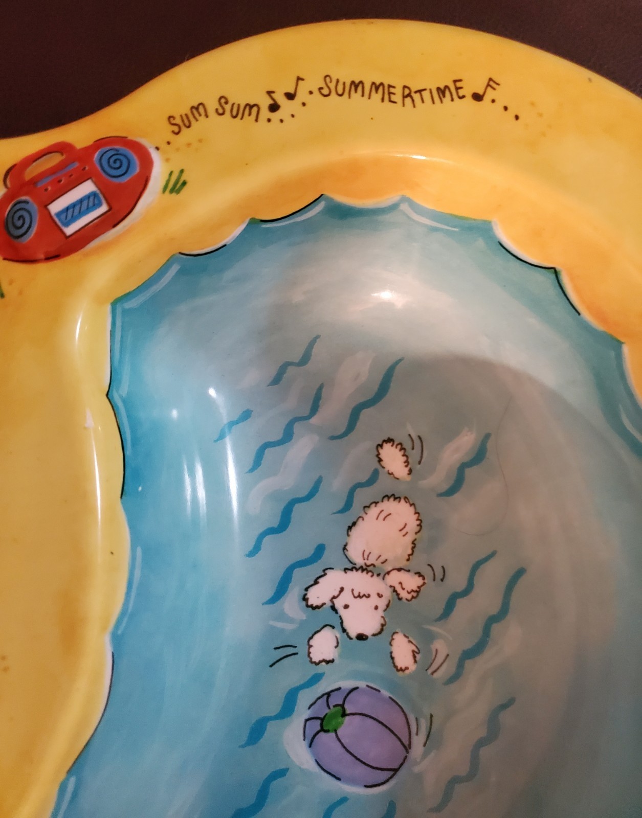 Vintage Plastic CHIP AND DIP Bowl Swimming Pool/Hot Tub Party Platter Tray