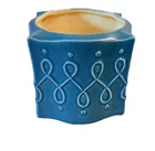 VINTAGE REDWING POTTERY GEOMETRIC KNOT PLANTER # 1278