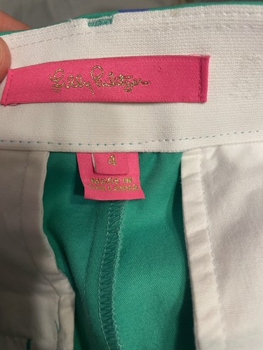 Lilly Pulitzer Women's Shorts Green Polka Dot Size 4 - Picture 5 of 6