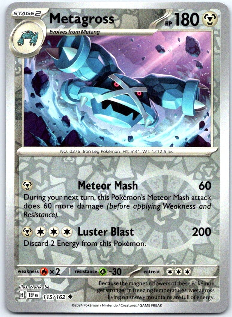 Metagross 115/162 SV05: Temporal Forces Reverse Holo-PTCG-NM