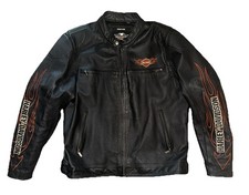Harley Davidson Pigskin Leather Motorcycle Jacket X-Large XL Riding Gear Genuine