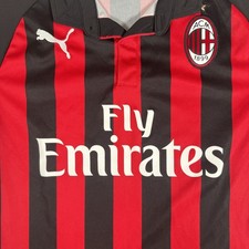 Rare Original AC Milan 2018/2019 Home Football Shirt Mens Small