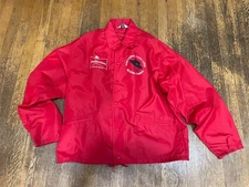 1980's Vintage Hawthorne Caballeros Rain Jacket Drum Corp Large Budweiser