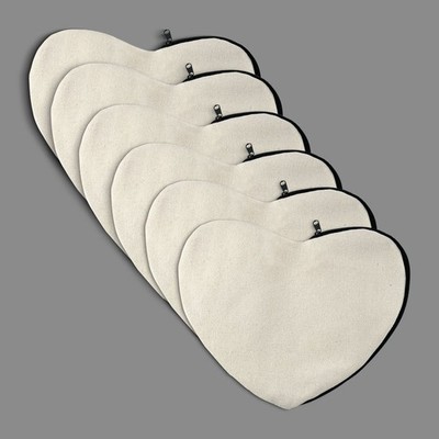 Easy Carry herzförmiger Canvas Kordelzug Beutel für Make-up Pinsel und Stifte