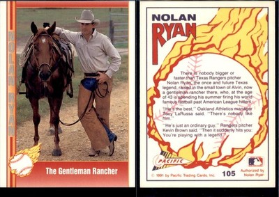 1991 Pacific Trading Card Company HOFER Nolan Ryan-Buy Volume and
