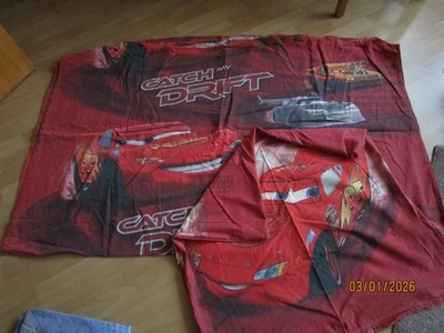 2 tlg. Disney Cars Rot Bettwäsche Kinder Bettbezug  135x200 und Kissen 80 x 80 - Bild 1 von 2