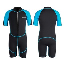 Wetsuit for Boys Toddlers, 2mm Front Zipper Shorty Wetsuits, Neoprene Thermal...