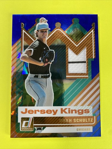 2025 Donruss Baseball Jersey Kings Blue Ice Noah Schultz #JK-NS White Sox