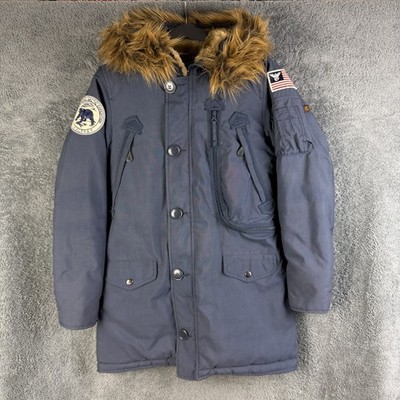 Alpha Industries Extreme Cold Weather Parka Jacke Typ N-3B Damen XS Navy Blau