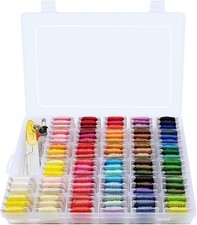 Stickgarn 104 Farben Set mit Organizer und 43 Kreuzstichwerkzeugen