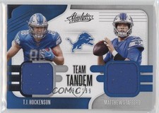 2019 Absolute Team Tandem Materials /199 TJ Hockenson Matthew Stafford 1q7k
