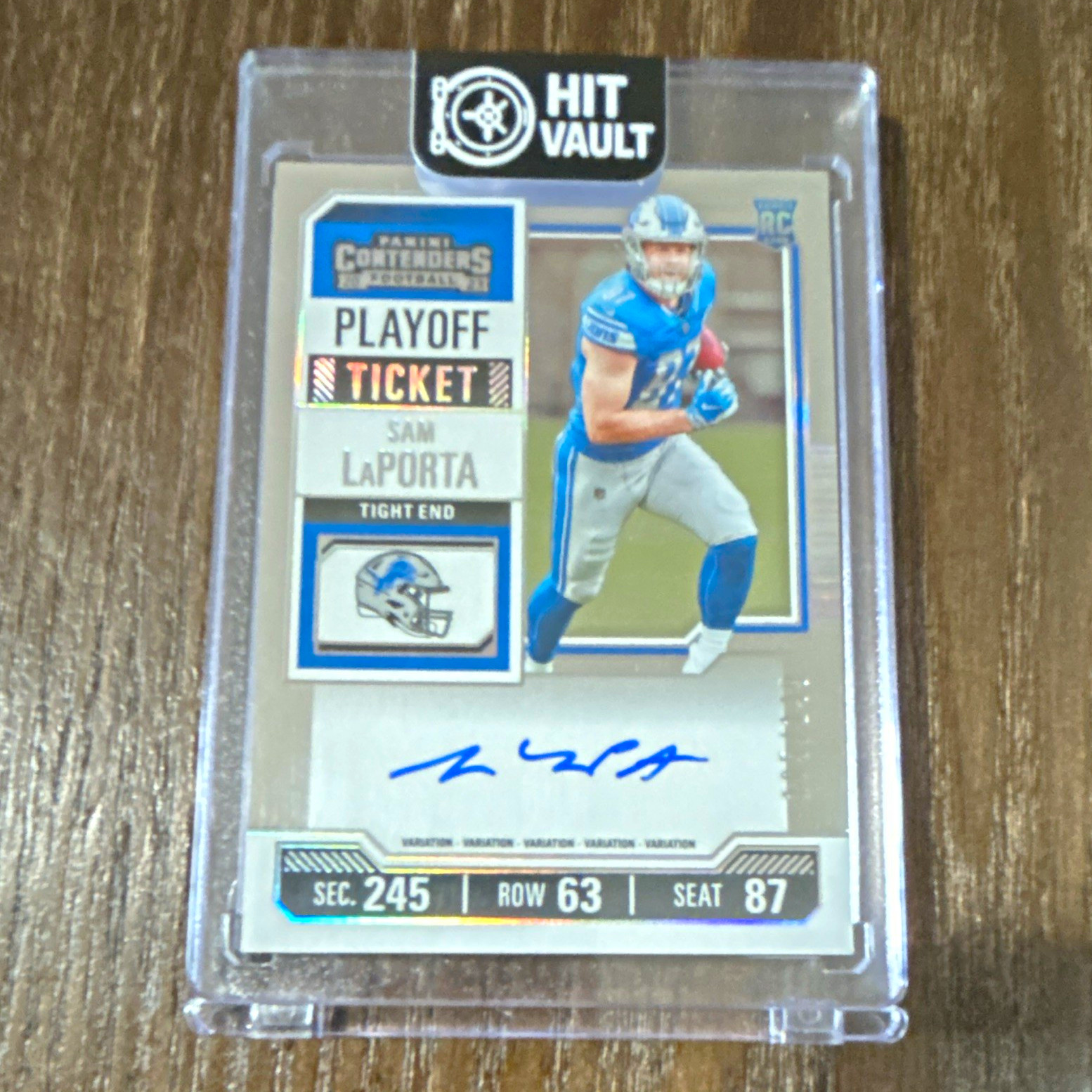 Sam LaPorta Panini Contenders #131 Autograph Playoff Ticket