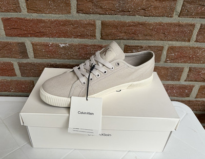 Calvin Klein ESS VULC LOW MG CANVAS Herren Low Top Sneaker Canvas Beige EU 40