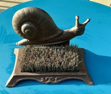 Rustic Snail Cast Iron Shoe Scrubber, Boot Mud Cleaning Dirt Remover Brush