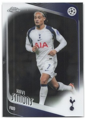 Xavi Simons Topps Chrome UEFA Club Competitions 85 Tottenham Hotspur 2025-26