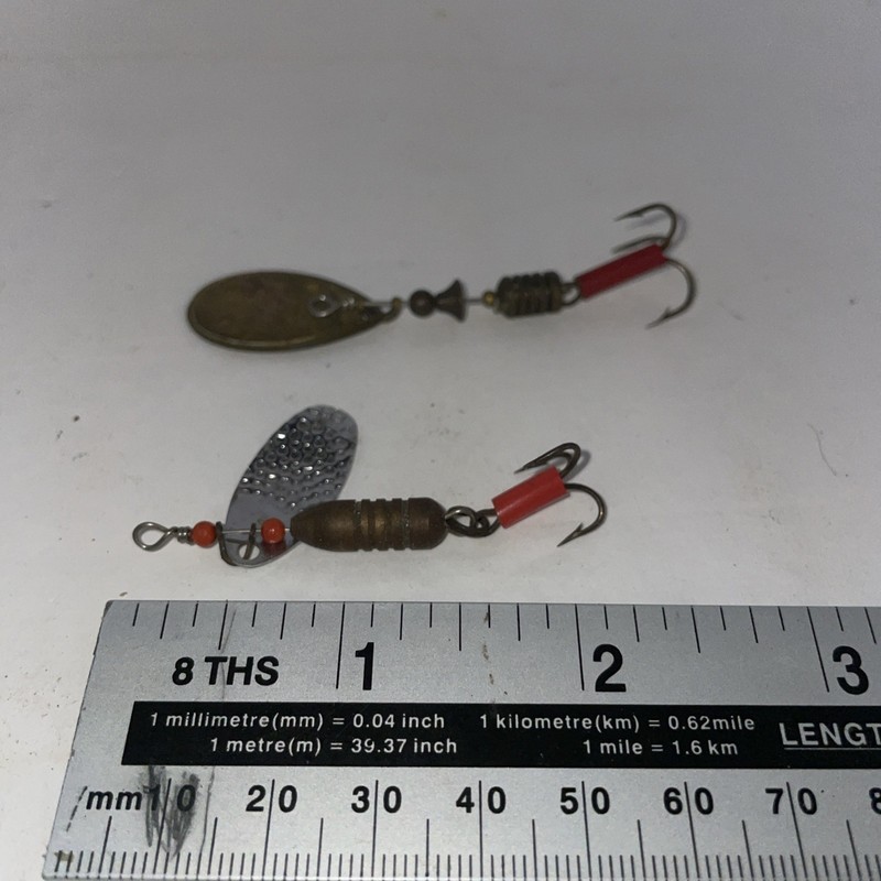 Pair Of Vintage Metal Fishing Lure Spinners