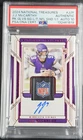 J.J. MCCARTHY 2024 NATIONAL TREASURES RPA NFL SHIELD 1/1 ROOKIE RC PSA A AUTO 10