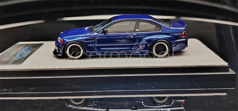 QD 1:64 Scale Blue M3 CSL E46 Coupe Sports Diecast Resin Car Model