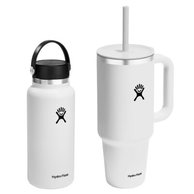 Hydro Flask Iriomote  限定ボトル　ホワイト Hydro Flask Hydration Set 40oz Tumbler & 32oz Wide Mouth Bottle in