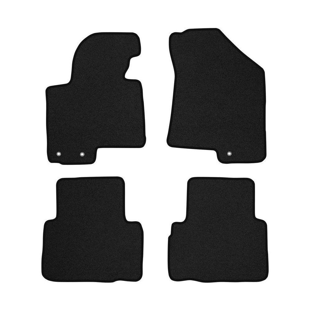 Tapis de sol auto pour Hyundai ix35 contre l'usure en velours et cuir rouge