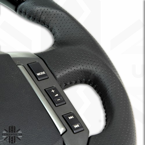 Steering Wheel Black Piano + Leather (Sport grip) leather fits Range Rover L320 - Picture 6 of 8