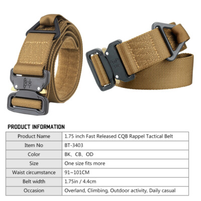 Airsoft Gun Vianyer Tactical MOLLE Belt - 1.75 Heavy Duty Rigger's Belt With Inner Belt, Gun Belt For Range & Duty Army Gear