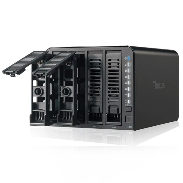 Servidor FTP Thecus N4310 Soho 4 bahías SATA NAS RAID USB 3.0 LAN NAS almacenamiento en red Foto 3 de 4